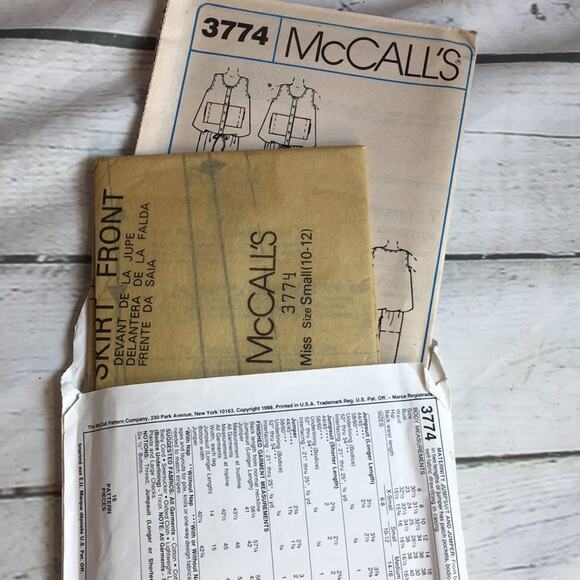 Vintage 1988 McCall's Sewing Pattern 3774 Maternity Jumpsuit & Jumper Size Small - Picture 10 of 10